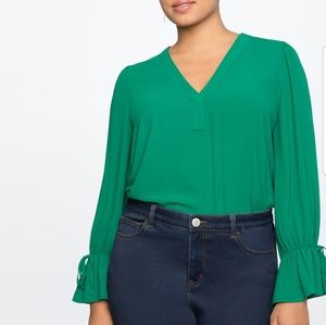 Eloquii Tops - Brand new with tags eloquii tunic with tie cuffs Eloquii Tops - Brand new with tags eloquii tunic with tie cuffs